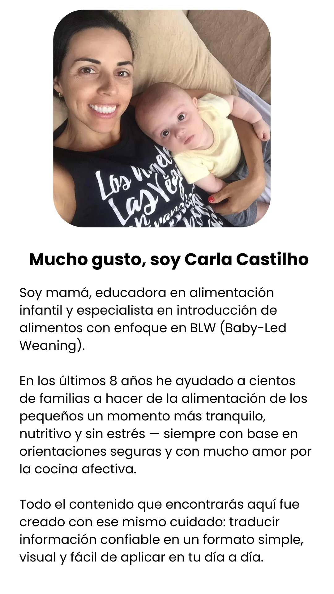 Mucho gusto, soy Carla Castilho